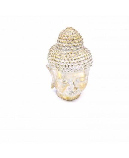 Cabeza Budha Resina Blanca Cabeza Budha Resina Blanca